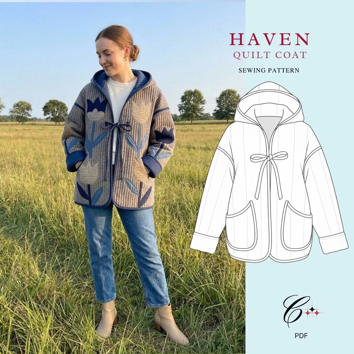 Haven Quilted Jacket sewing pattern